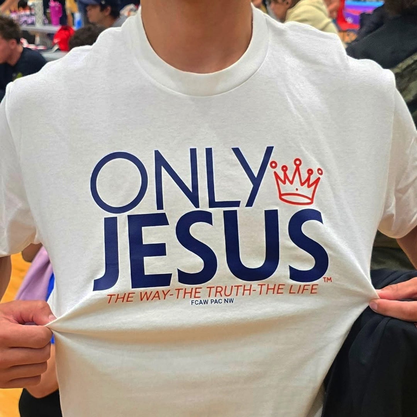 "Only Jesus" The Way The Truth The Life - Red and Blue